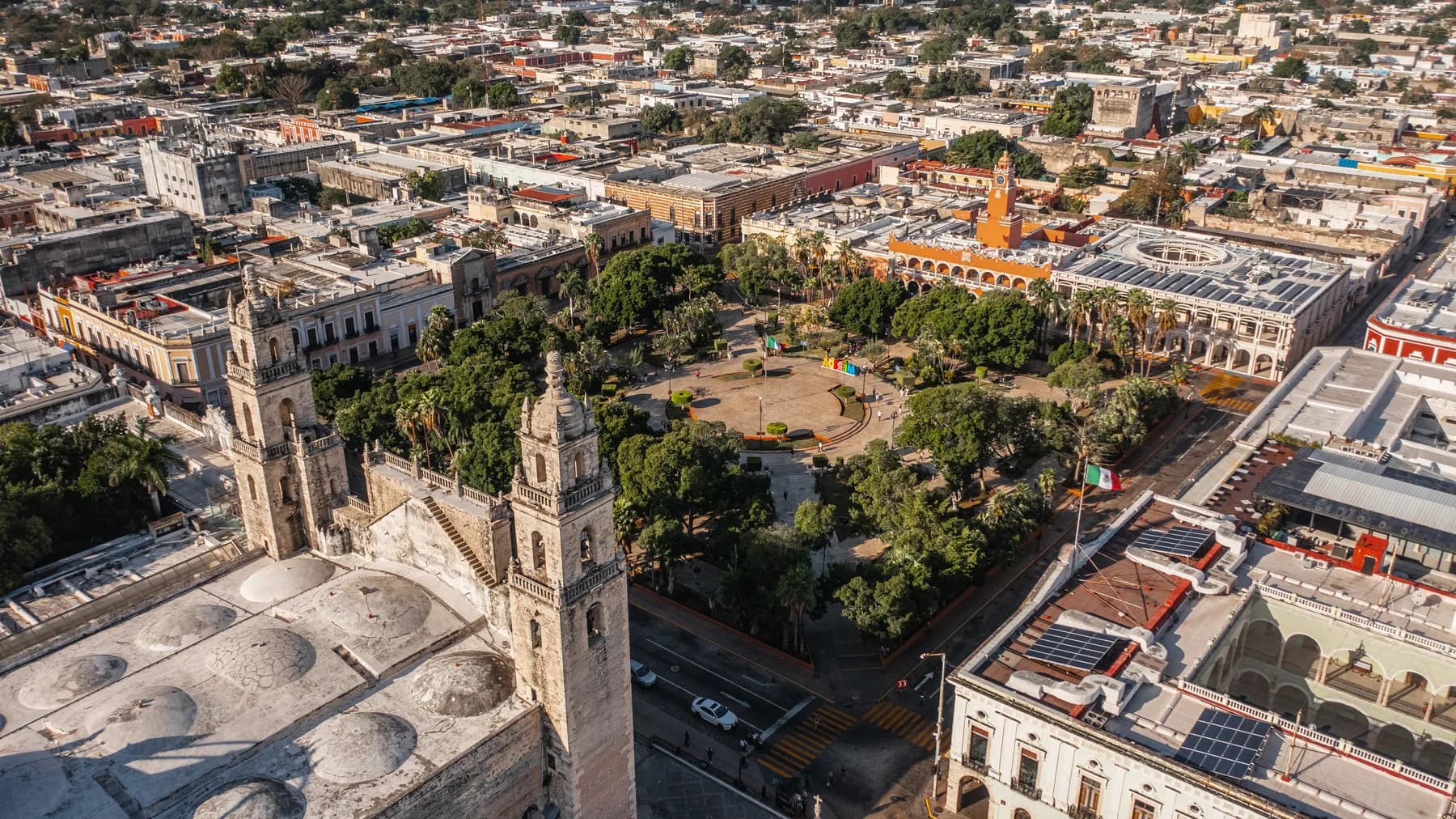 Centro de Mérida, Yucatán, al atardecer