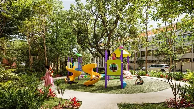 Juegos infantiles del parque central de Xo'ok